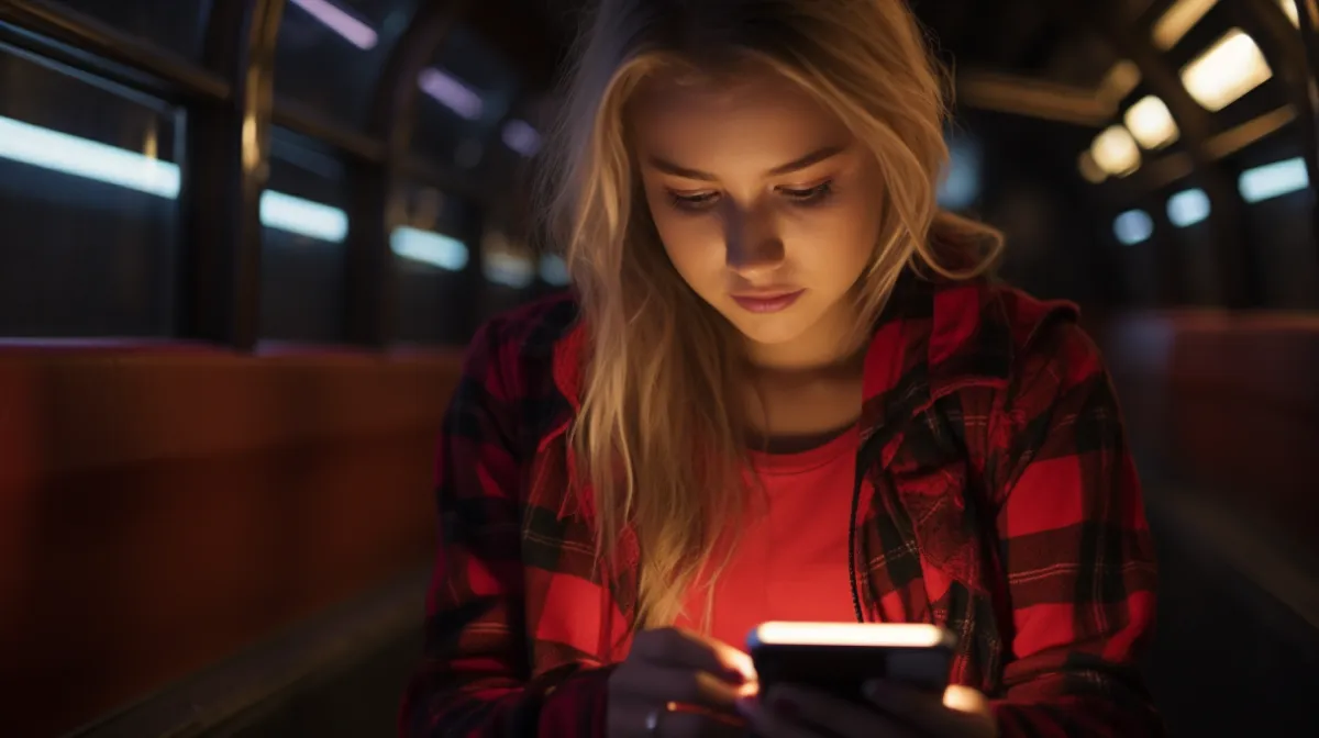 Jovem criando conteúdo para redes sociais no smartphone